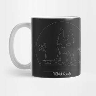 Fireball Island Minimalist Line Art - Board Game Inspired Graphic - Tabletop Gaming  - BGG Mug